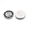Brass Micro Pave Cubic Zirconia Enamel Pendants ZIRC-T016-18P-2
