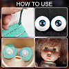 AHADERMAKER 8Pcs 4 Colors Acrylic Craft Eye DOLL-GA0001-17B-5