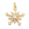 Rack Plating Brass Micro Pave Cubic Zirconia Pendants KK-Z071-62A-02G-1