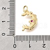 Brass Micro Pave Cubic Zirconia Pendants KK-U072-08G-3