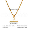 Hip-hop Stainless Steel T Bar Pendant Rope Chain Necklaces for Women OE1872-3-1