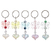 Acrylic Heart with Bowknot Keychains KEYC-JKC00612-1