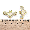 Brass Micro Pave Clear Cubic Zirconia Pendants KK-L213-011G-02-3