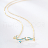 Elegant Brass Pave Cubic Zirconia Arabic Love Pendant Necklaces for Mother's Day Gift VL3091-5