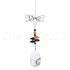 Teardrop Glass Hanging Suncatcher Pendant Decoration DJEW-PW0008-04D-1