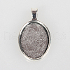 Vintage Tibetan Style Alloy Pendant Cabochon Settings TIBEP-O006-04AS-1