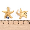 Starfish 304 Stainless Steel Pave Cubic Zirconia Stud Earrings EJEW-Z110-02G-5