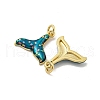 Rack Plated Brass Enamel Charms KK-P270-07G-2