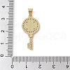 Brass Micro Pave Clear Cubic Zirconia Pendant KK-I712-58G-03-3