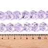 Transparent Electroplate Glass Beads Strands EGLA-T021-12E-4