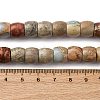 Natural Aqua Terra Jasper Beads Strands G-L624-D03-8x6mm-5