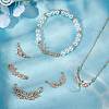 Beebeecraft 8Pcs 4 Style Brass Pave Clear Cubic Zirconia Links ZIRC-BBC0001-49-4