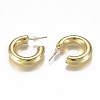 Brass Stud Earrings EJEW-F244-02G-2