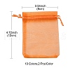 20Pcs 10 Colors Rectangle Organza Drawstring Bags CON-YW0001-31A-5