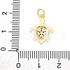 Brass Micro Pave Cubic Zirconia Pendants KK-D325-34G-3