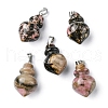 Natural Rhodonite Pendants G-G998-C04-1