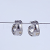 Large C-shaped Brass Stud Earrings KP6275-3