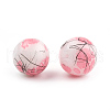 Drawbench & Baking Painted Glass Beads Strands GLAA-S176-16mm-04-1
