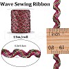 Gorgecraft 1Pc Sparkle Wavy Polyester Ribbons OCOR-GF0003-01B-2