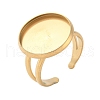 304 Stainless Steel Cuff Ring Settings STAS-E202-02F-G-1