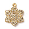 Brass Micro Pave Cubic Zirconia Pendants KK-I276-01G-1