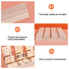 3-Slot Wood Earring Display Stands EDIS-WH0012-85-5