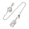Round Mixed Gemstone Dowsing Pendulums G-M447-07P-2