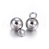 Tarnish Resistant 304 Stainless Steel Sphere Charms X-STAS-O107-04P-A-2