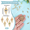 GOMAKERER 20Pcs Brass Micro Pave Cubic Zirconia Pendants KK-GO0002-10-2