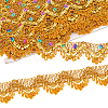 Sparkle Triangle Polyester Lace Ribbons OCOR-WH0090-64A-1