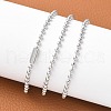 Tarnish Resistant Classic Plain 304 Stainless Steel Mens Womens Ball Chain Necklaces STAS-M174-007-4