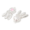Rack Plating Alloy Rhinestones Pendants PALLOY-D028-05A-S-RS-2