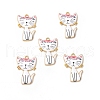 Alloy Enamel Pendants ENAM-M046-10G-D-4