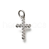 Brass Micro Pave Cubic Zirconia Charms KK-P295-54P-1