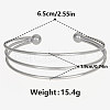 304 Stainless Steel Cuff Bangles ID4406-1-2