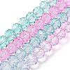 Transparent Painted Glass Beads Strands X1-DGLA-A034-T8mm-A10-2