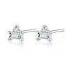 S925 Sterling Silver Rectangle Stud Earrings SC5320-6-1