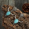 Synthetic Turquoise Boho Stud Earrings PW23031661136-1