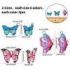 Printed Alloy Enamel Big Pendants PALLOY-PH0013-41-2