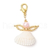Angel Clam Shell Pendant Decoration HJEW-MZ00245-02-3