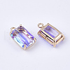Transparent Glass Pendants X-GLAA-T007-20B-2