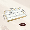 CALFOVERA 1Pc 12 Grids Imitation Leather Jewelry Trays CON-CL0001-02B-2