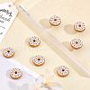 CHGCRAFT 10Pcs Food Grade Eco-Friendly Silicone Focal Beads SIL-CA0001-44-4