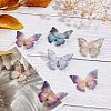 CRASPIRE 4Bags 4 Colors Cloth Butterfly Alligator Hair Clip FIND-CP0002-48-3