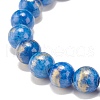 Natural Mashan Jade Round Beaded Stretch Bracelet BJEW-JB07970-01-5