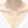304 Stainless Steel Pendant Lariat Long Necklaces for Women FS-WG3DA04-03-1