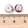 Opaque Spray Painted Glass Beads X1-GLAA-G118-01R-3