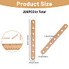 CHGCRAFT 200Pcs Iron Spacer Bar FIND-CA0009-73LG-2