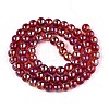 Electroplate Transparent Glass Beads Strands GLAA-T032-T6mm-AB20-2