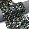 Natural Bloodstone/Heliotrope Stone Beads Strands G-C116-A58-02-3